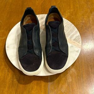 Ermenegildo Zegna black leather and suede shoes - men’s size 11 (EU) and 12 (US)